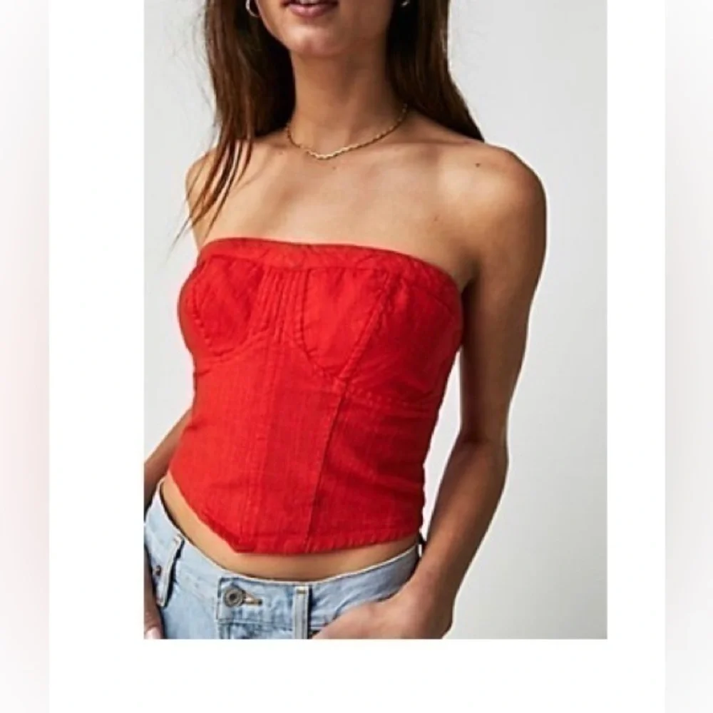 Free people corset crop top
